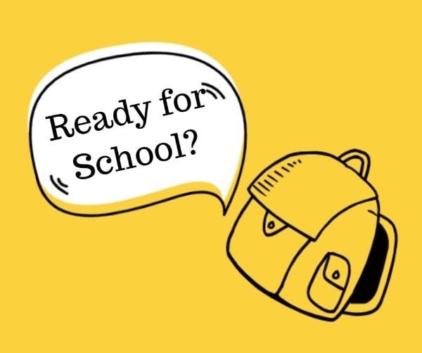 yellow ready for school post template