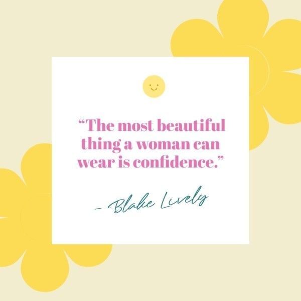 Yellow Simple Quote International Womens Day Instagram Post Template