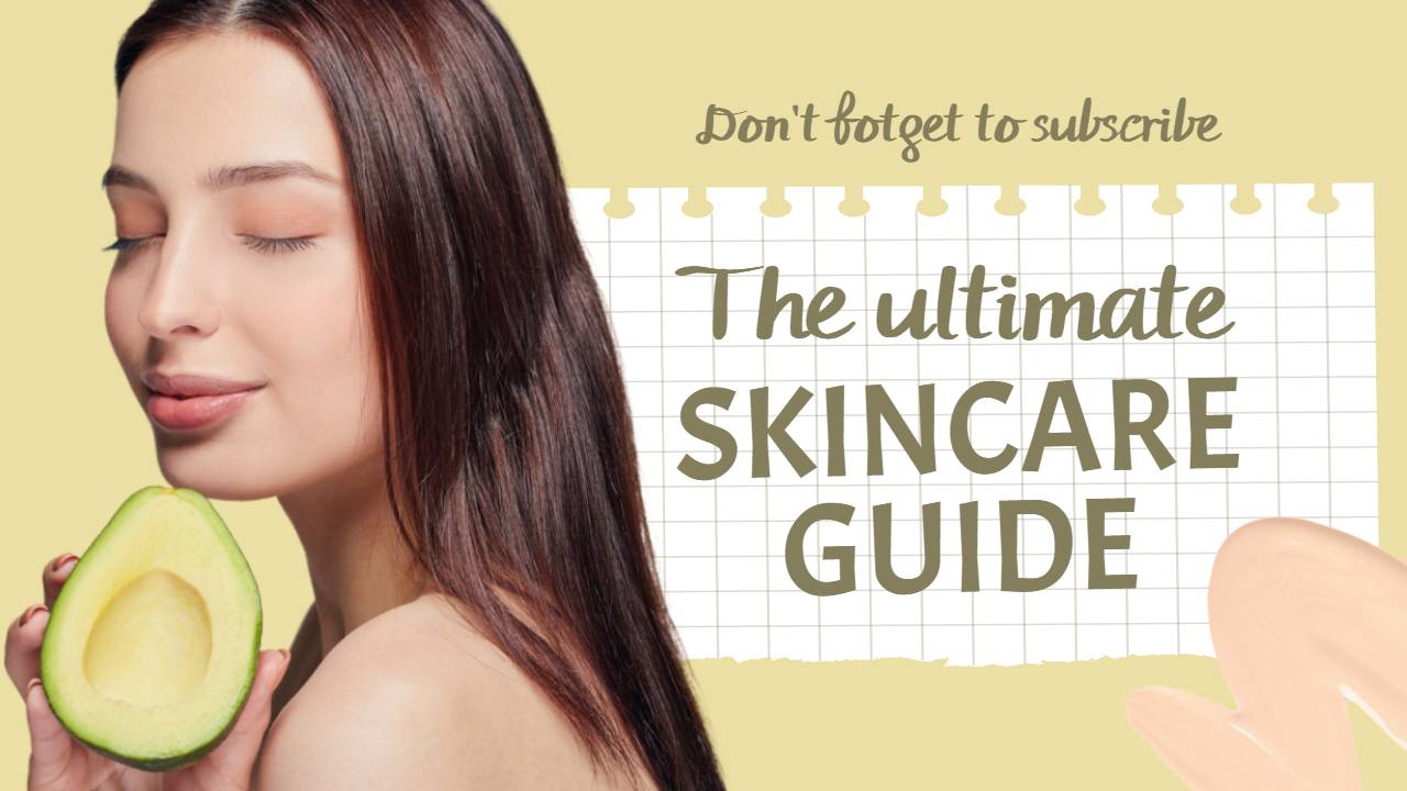 yellow youtube thumbnail of skincare guide