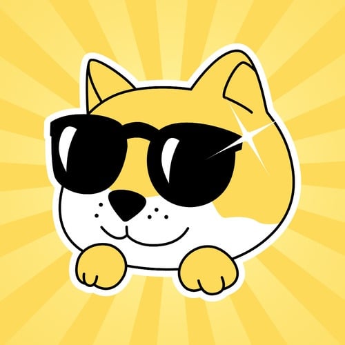 Yellow Swag Dog With Black Sunglasses Funny PFP for Discord