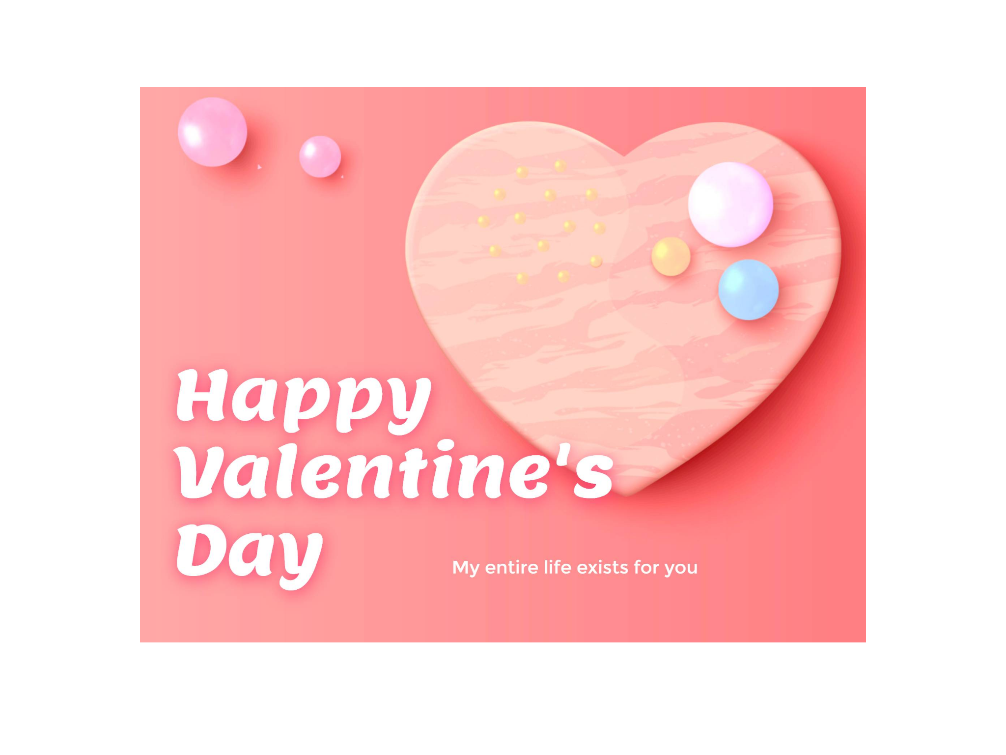 valentine card with hearts and decorations