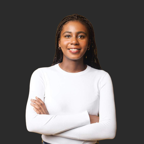 a black woman portrait with a black background