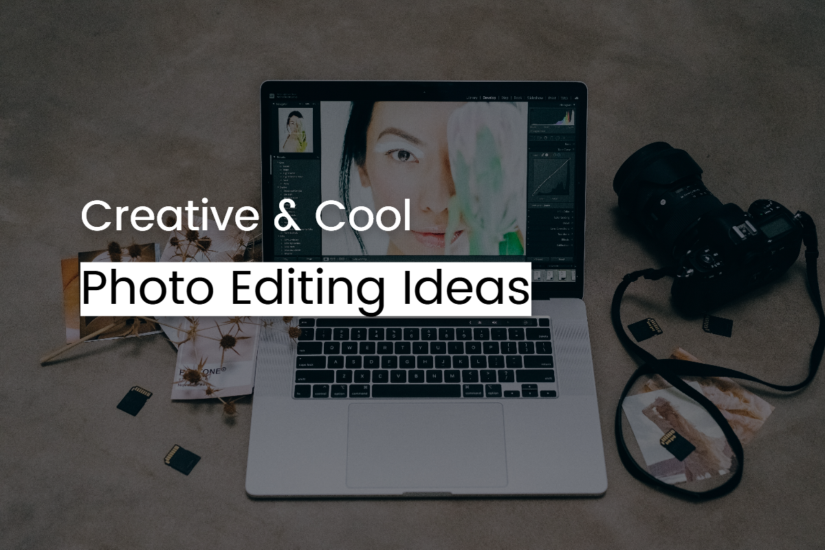 a computer editing photo with a banner photo editing ideas