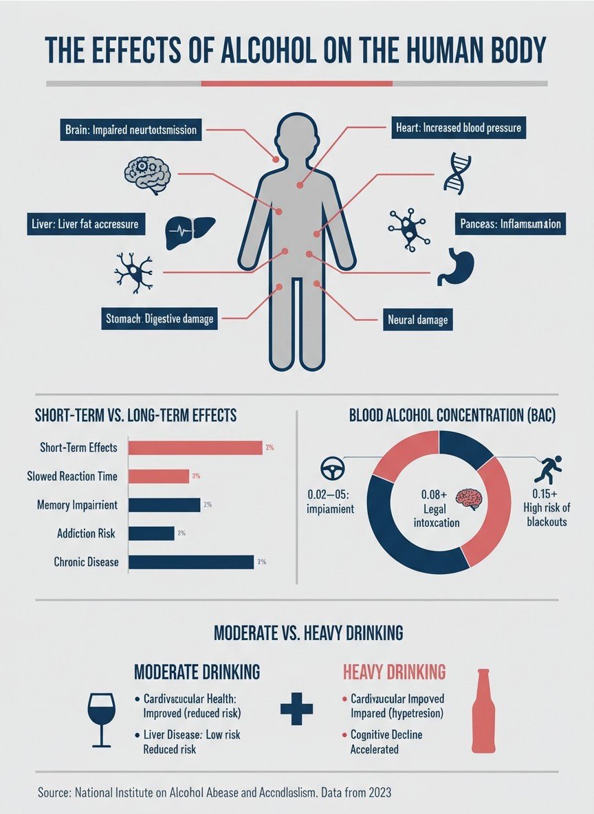 a data visualization infographic about influence of alcohol