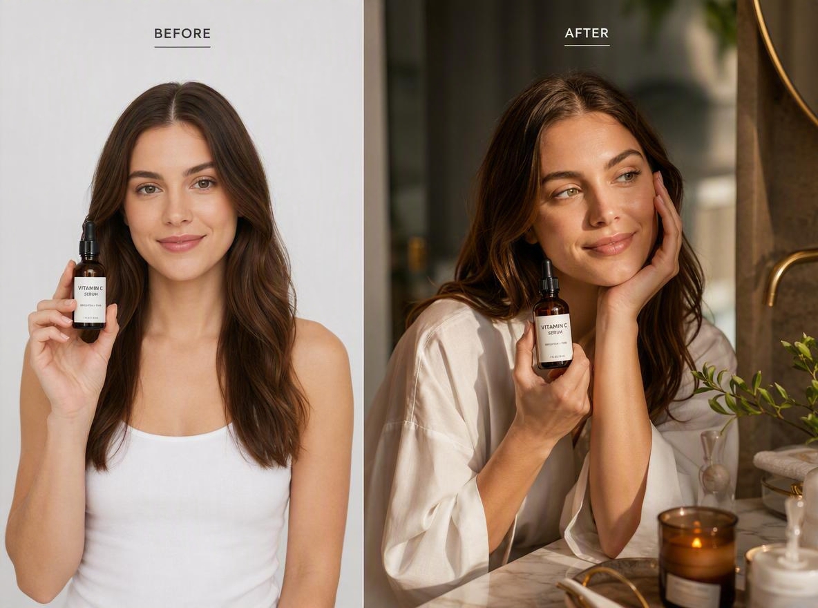 a flat model visual vs a storytelling model visual