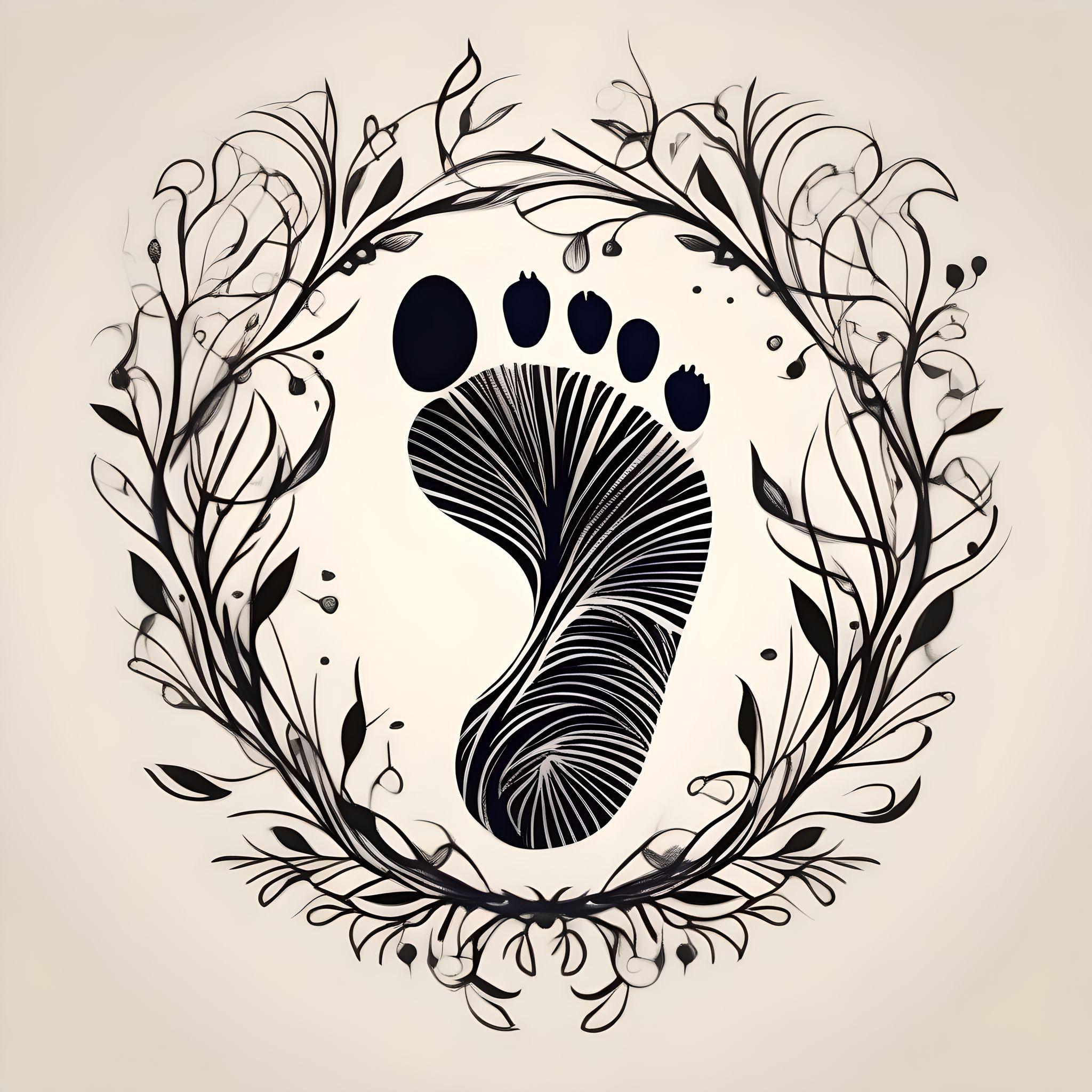 a family tattoo of a footprint