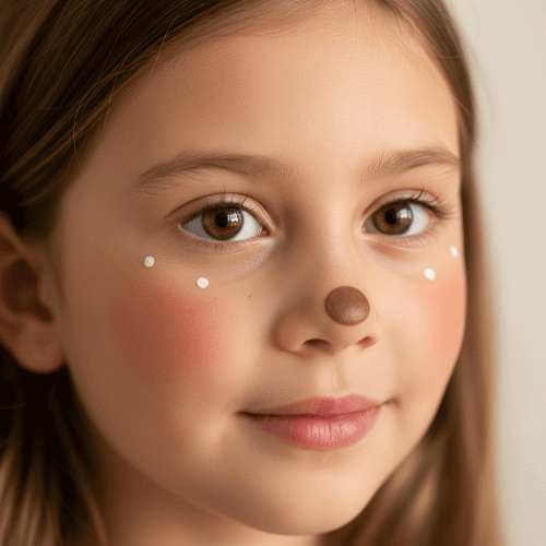 a little girl with mini reindeer eyes