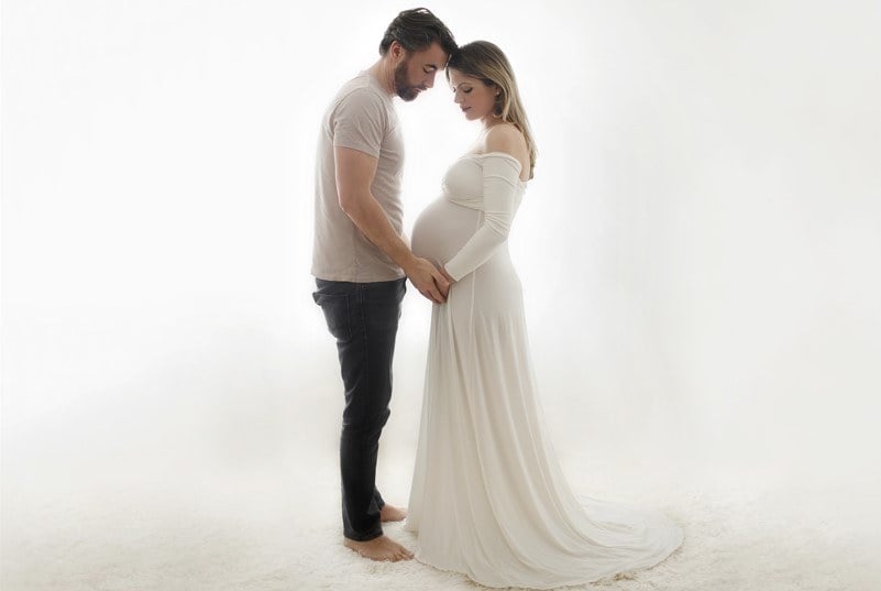 a maternity shoot with husband