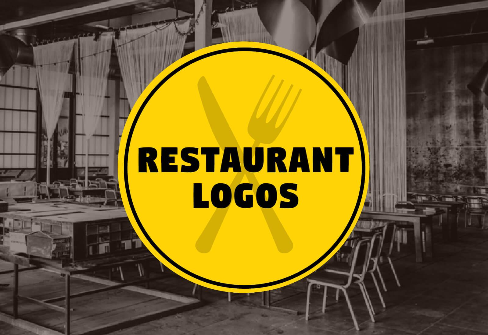 a yellow restaurant logo for a food brand