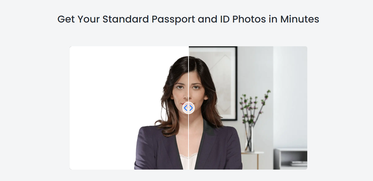 add plain white background to a female image and use it as the passport photo