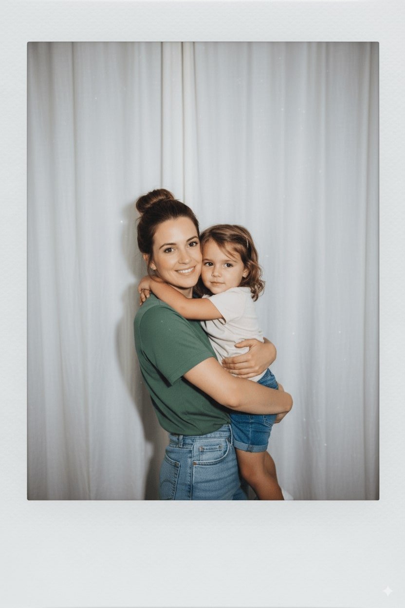 ai hug younger self generated image