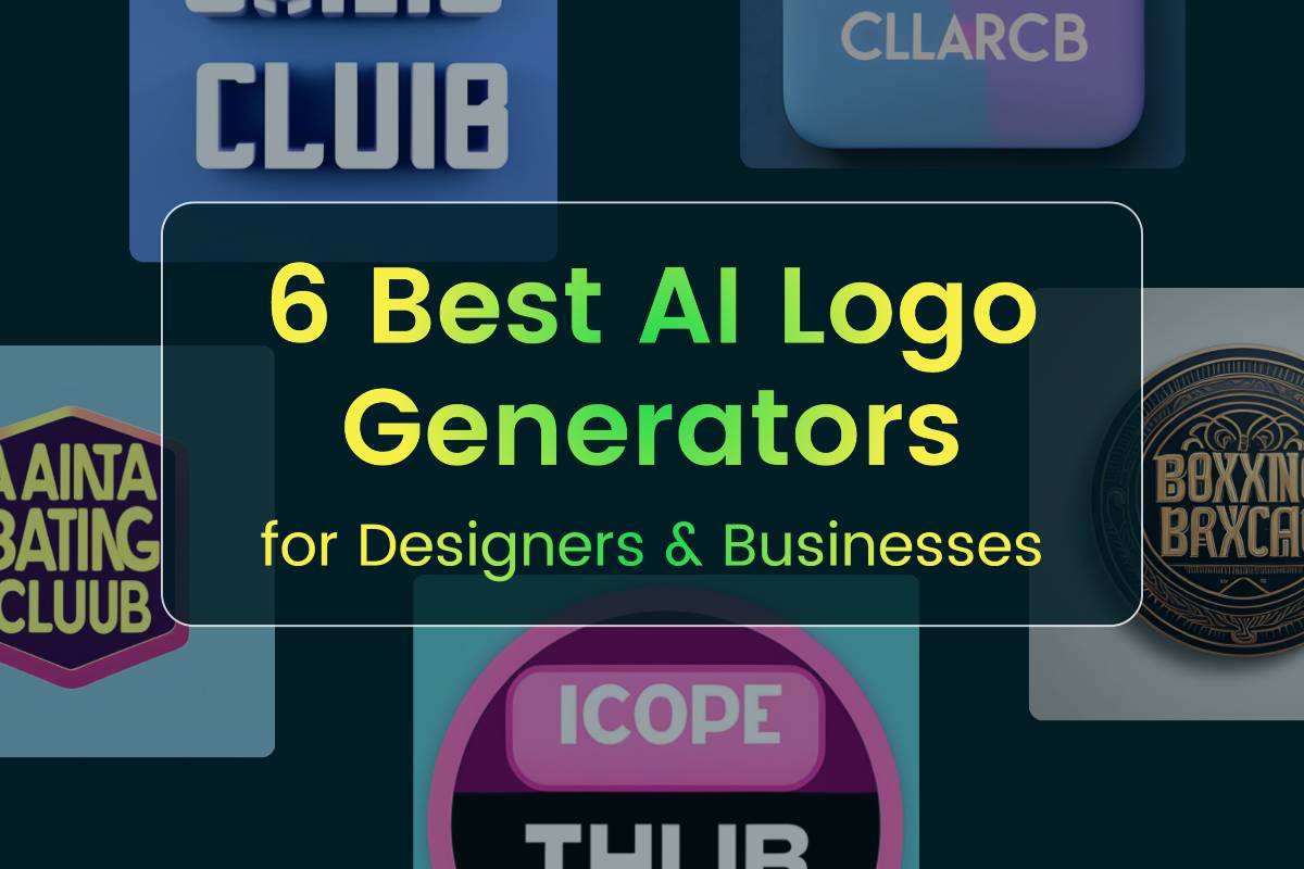 ai logo generator cover with five logo samples