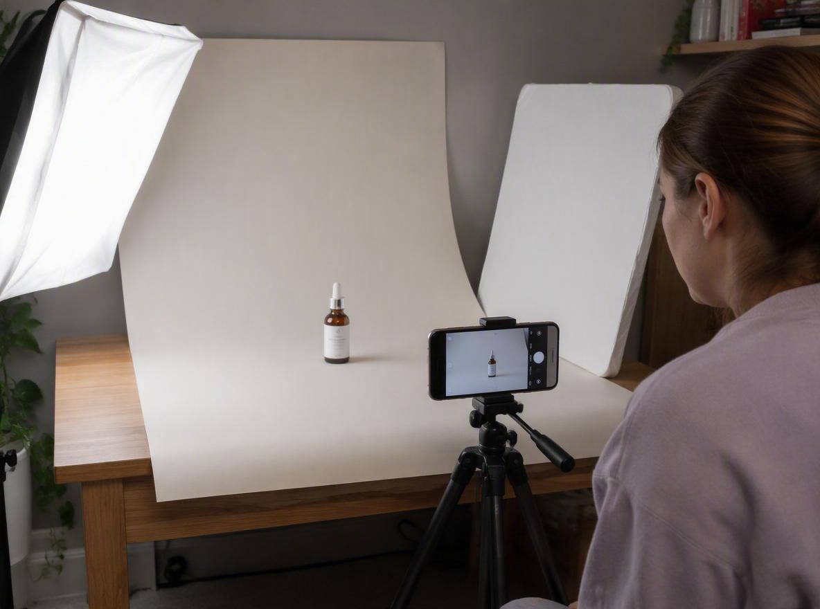an example to show how to make a home product photography shooting