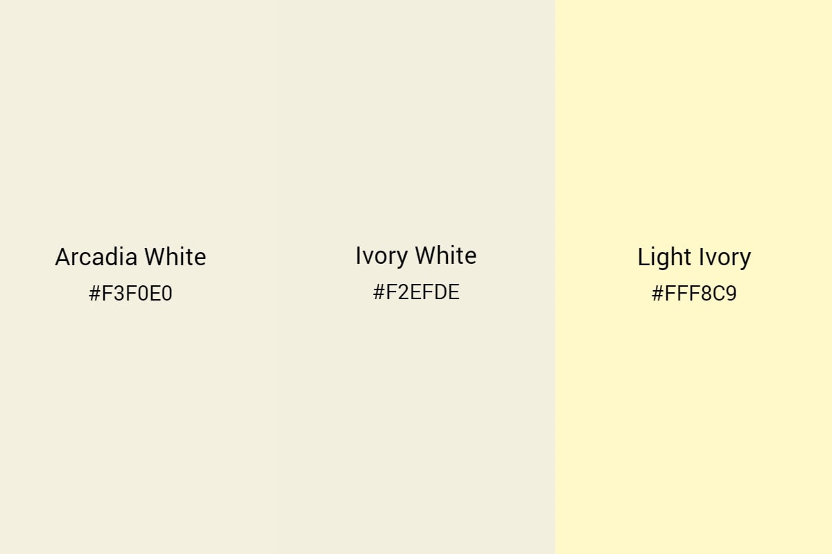 Ivory Colour Chart ivory-colour-chart