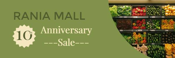 banner of a mall anniversary sale