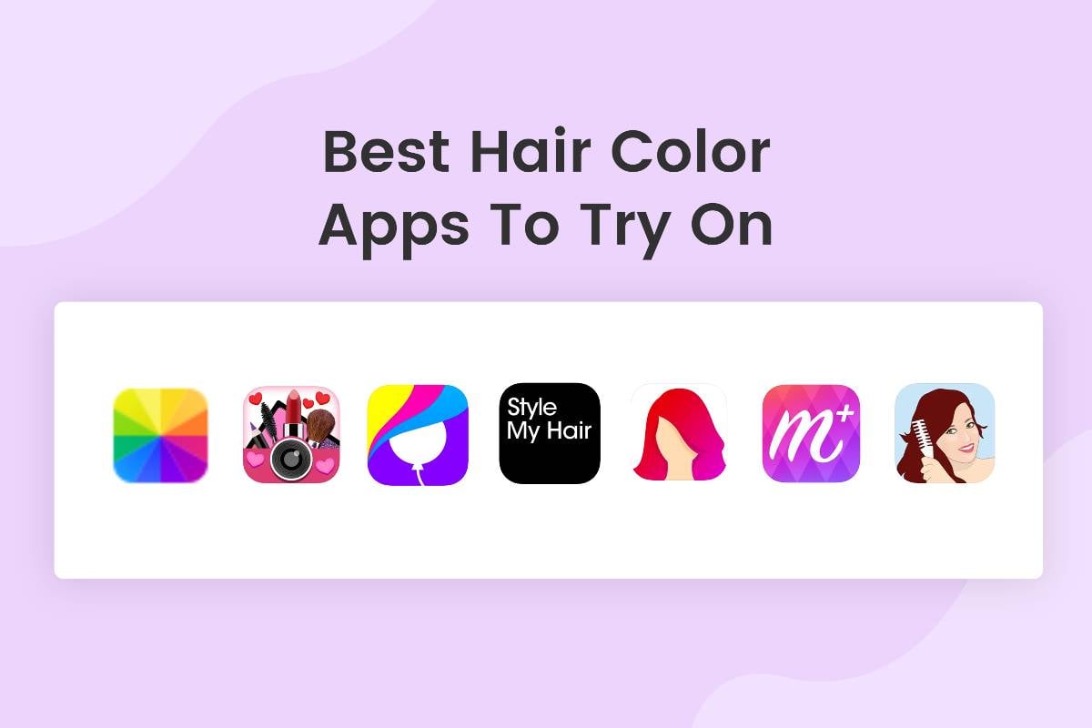 seven logos of hair color apps