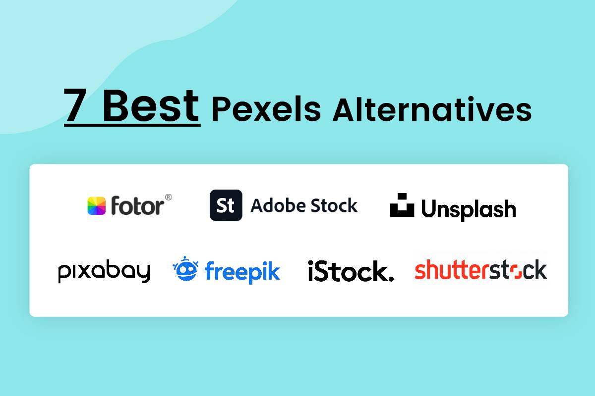 7 logos of pexels alternatives
