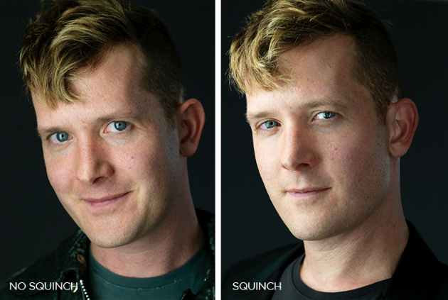 before and after effect of enhancement of male portrait