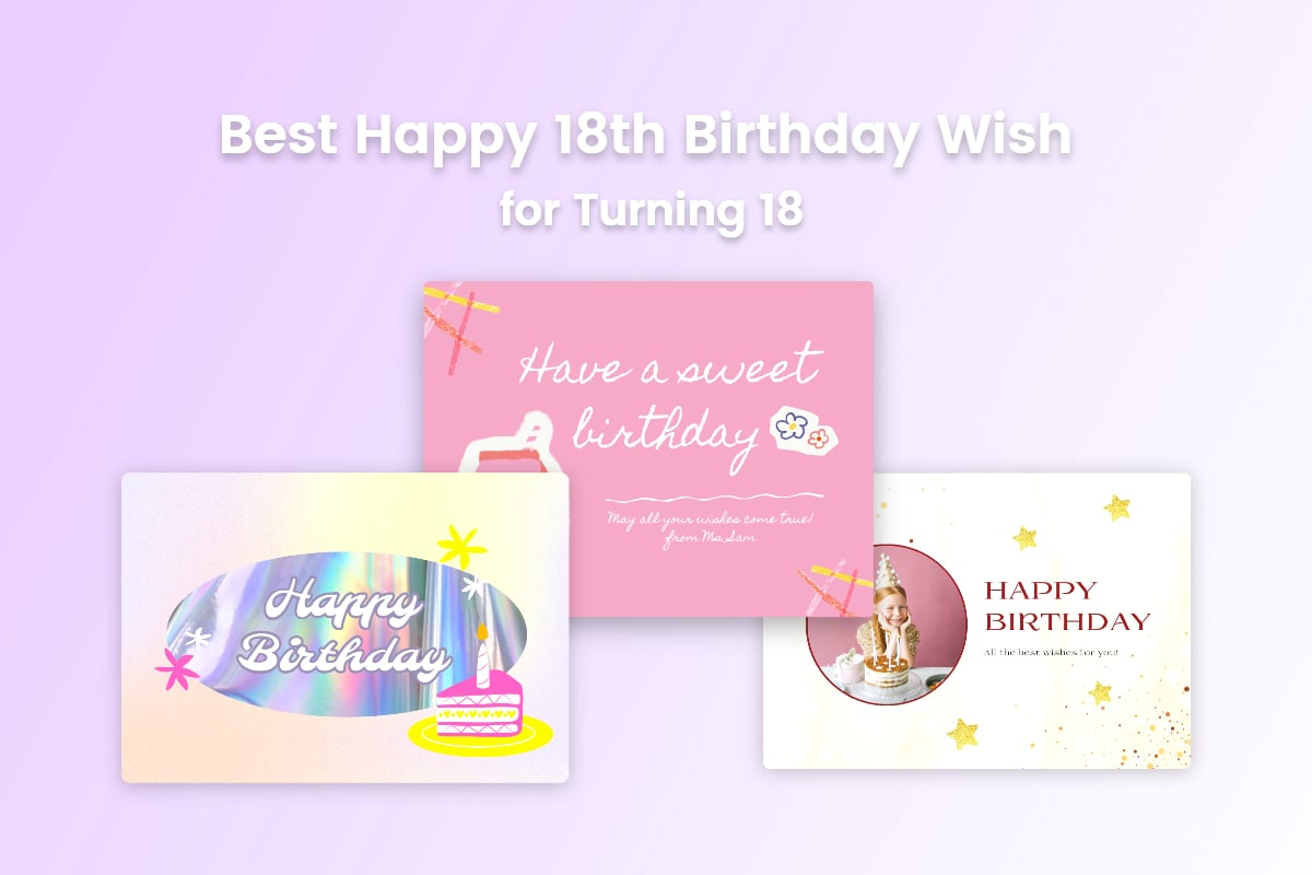 three birthday card templates of fotor
