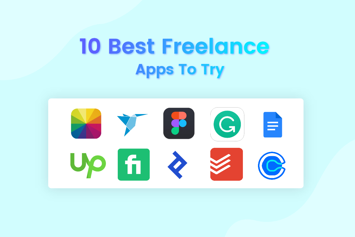 best freelance apps banner with 10 logos