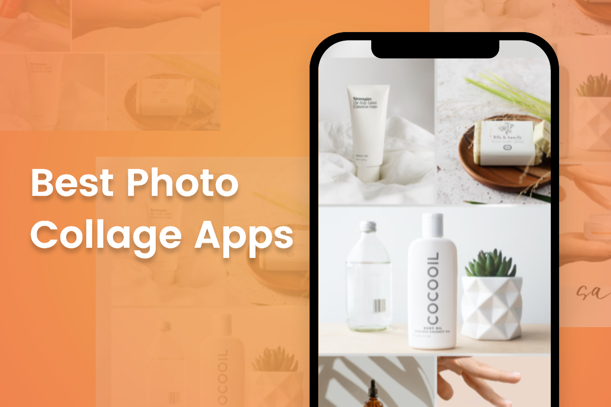 best photo collage apps and an example collage of product photos