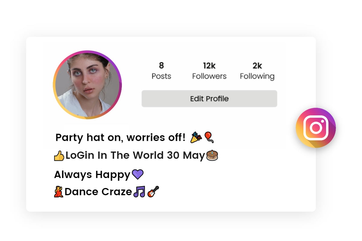 birthday date bio for instagram