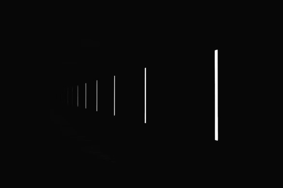 black background with white line