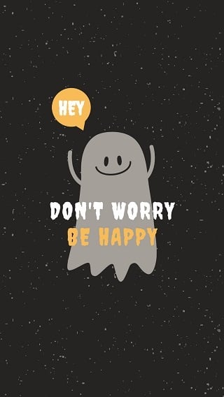 black cute halloween ghost lock screen wallpaper