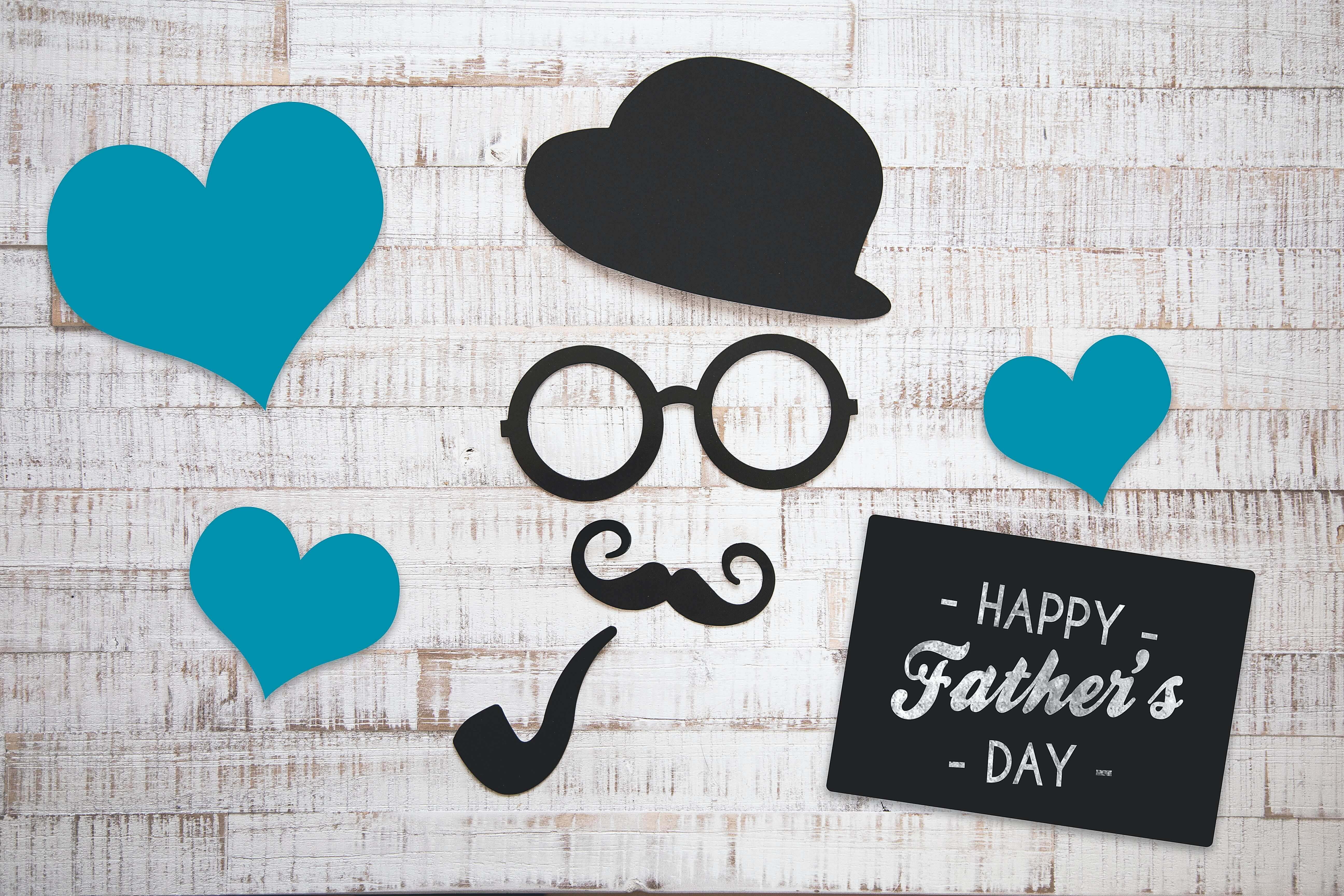 black father's day card and character clip art