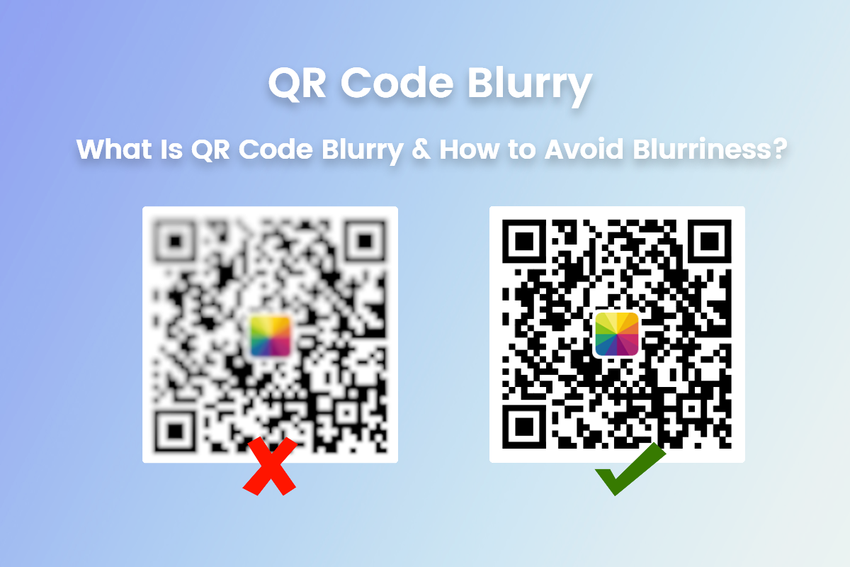 blurry qr code versus clear qr code