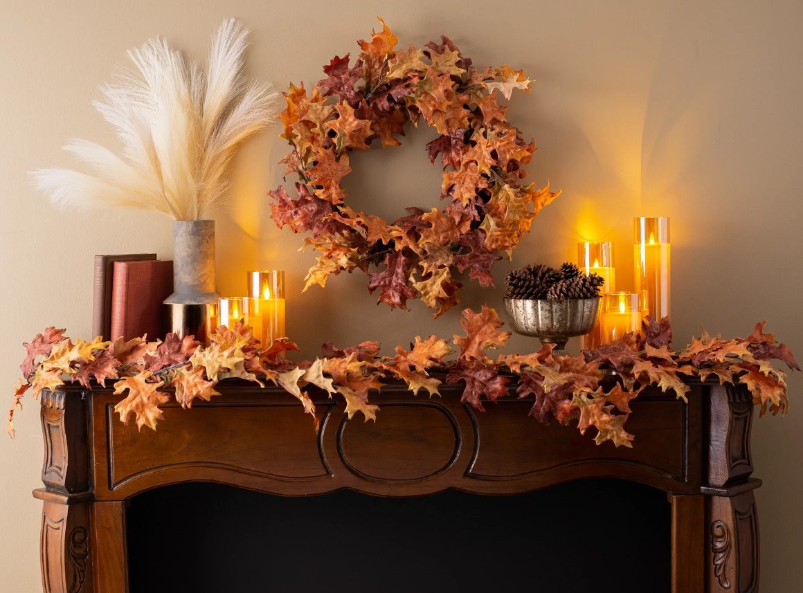 brown and yellow thanksgiving decor