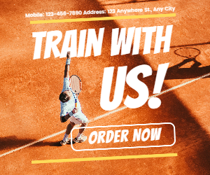 brown train lesson sport ads template