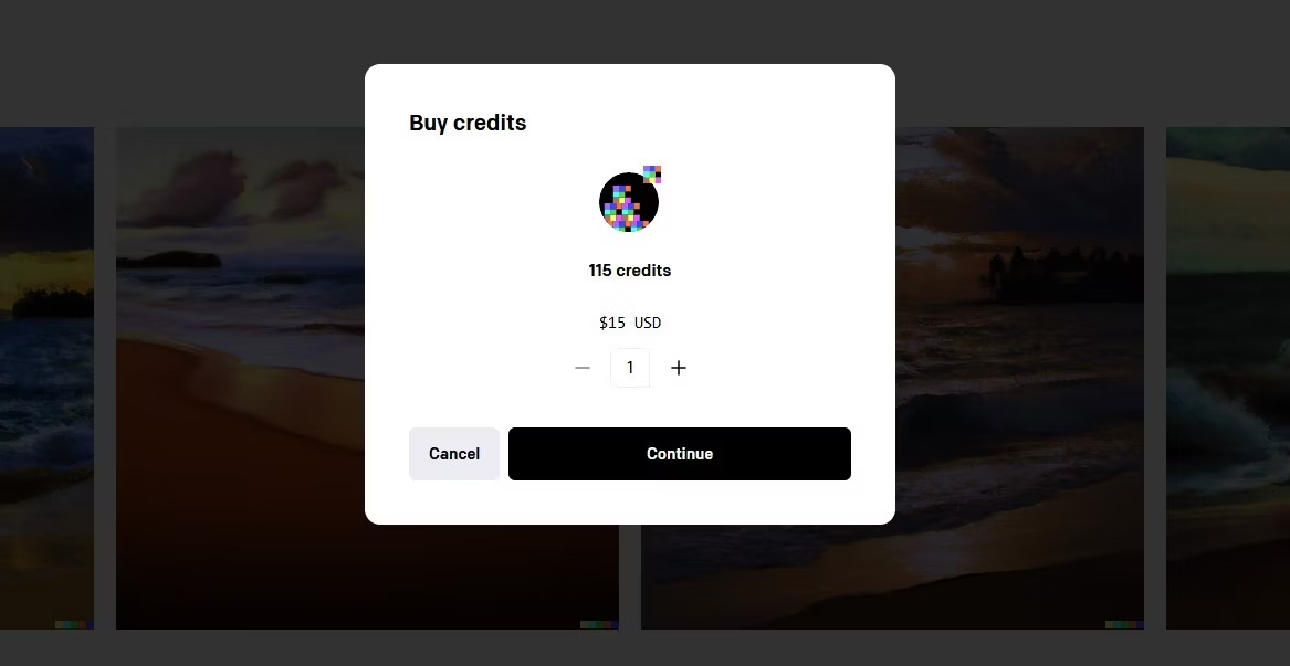 buy credits in the dall-e platform