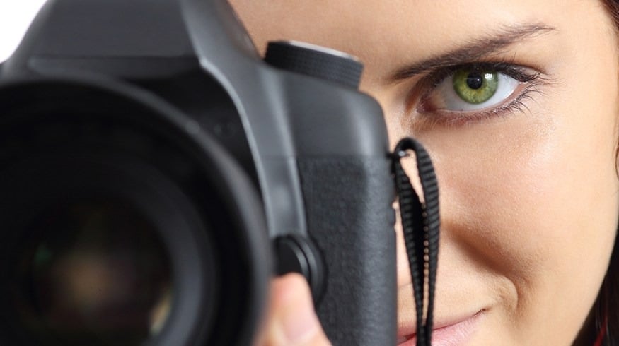camera lens and human eye