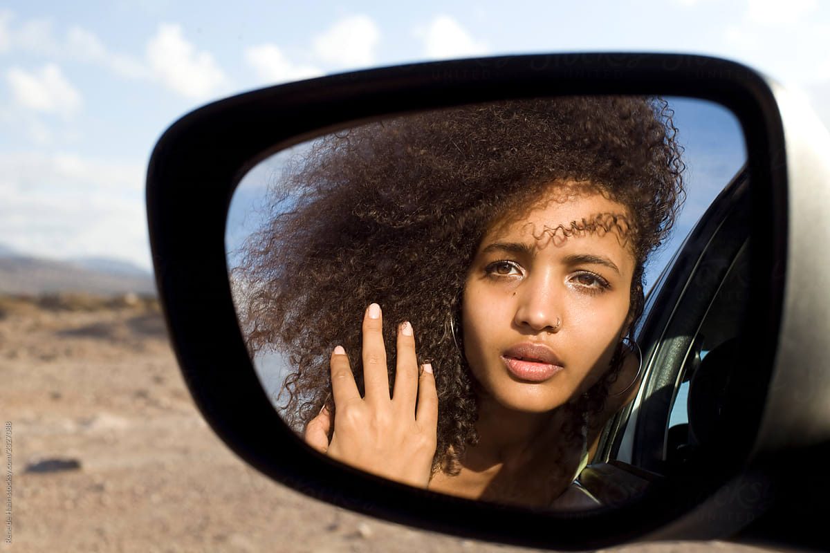 car mirror selfie