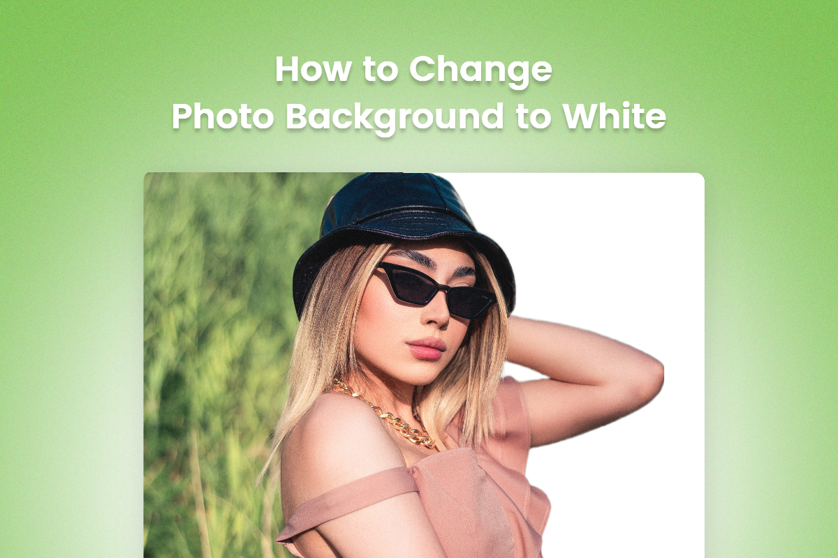 change woman image background into white