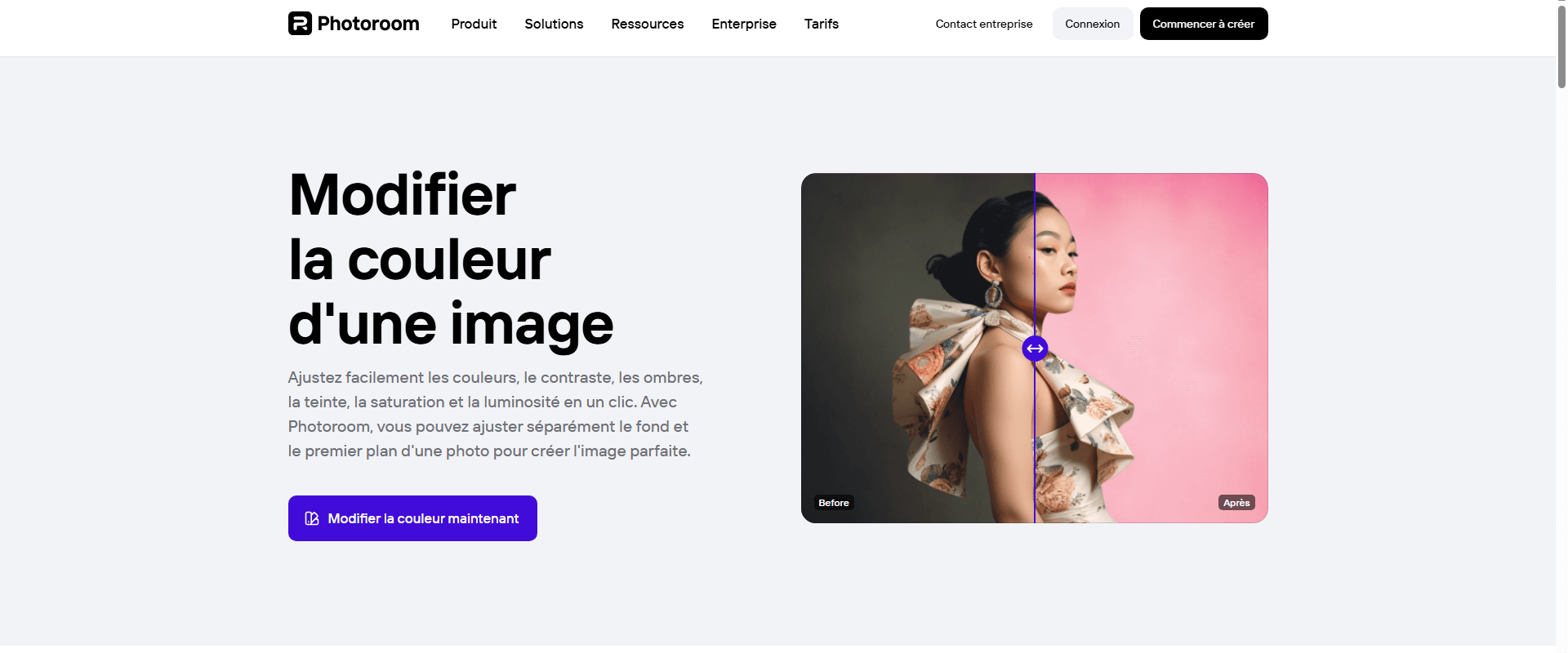 changer la couleur objet sur une photo en ligne avec photoroom