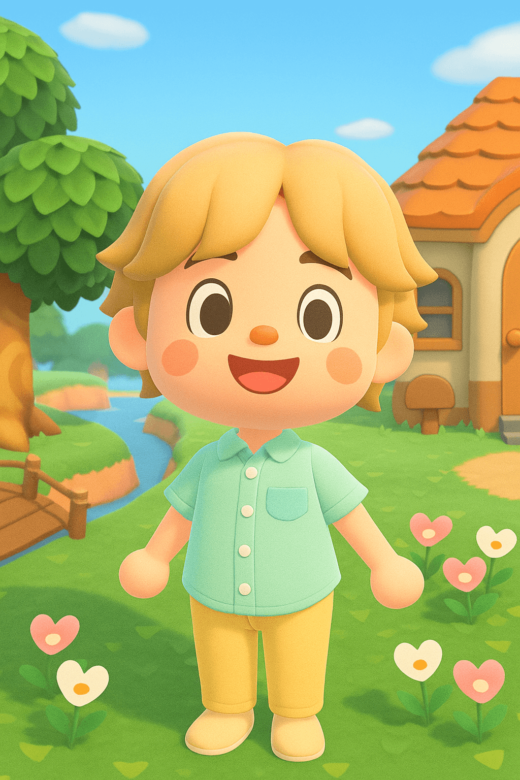 ChatGPTでどうぶつの森風AI画像加工