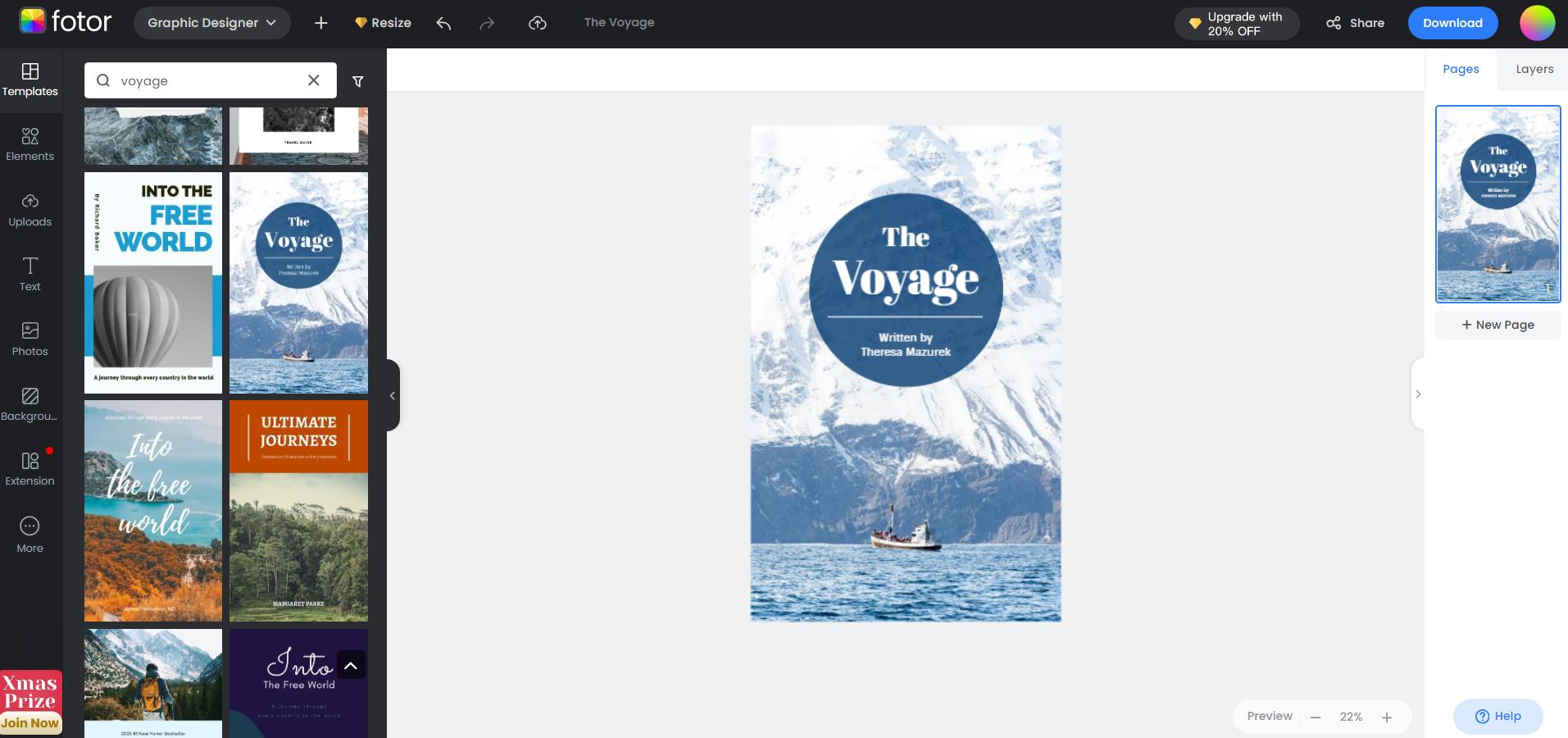 choose the book cover of voyage style