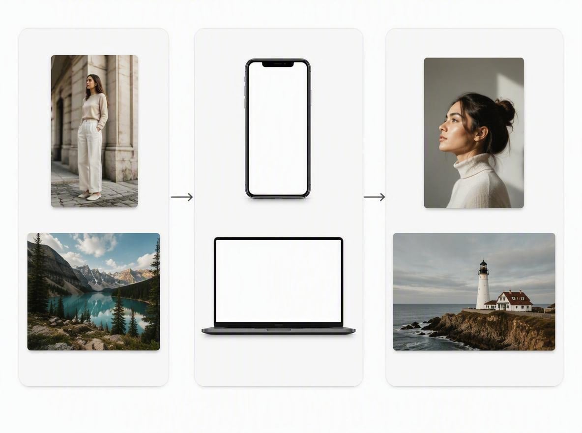 choosing between portrait and landscape orientation for viewing on smartphones and computers