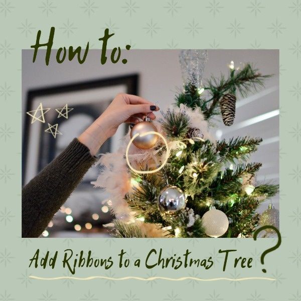 instagram post template of christmas trees decoration guide