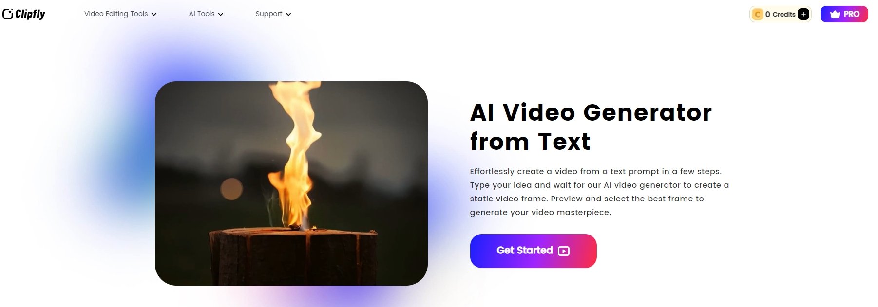 clipfly video generator online application screenshot cover