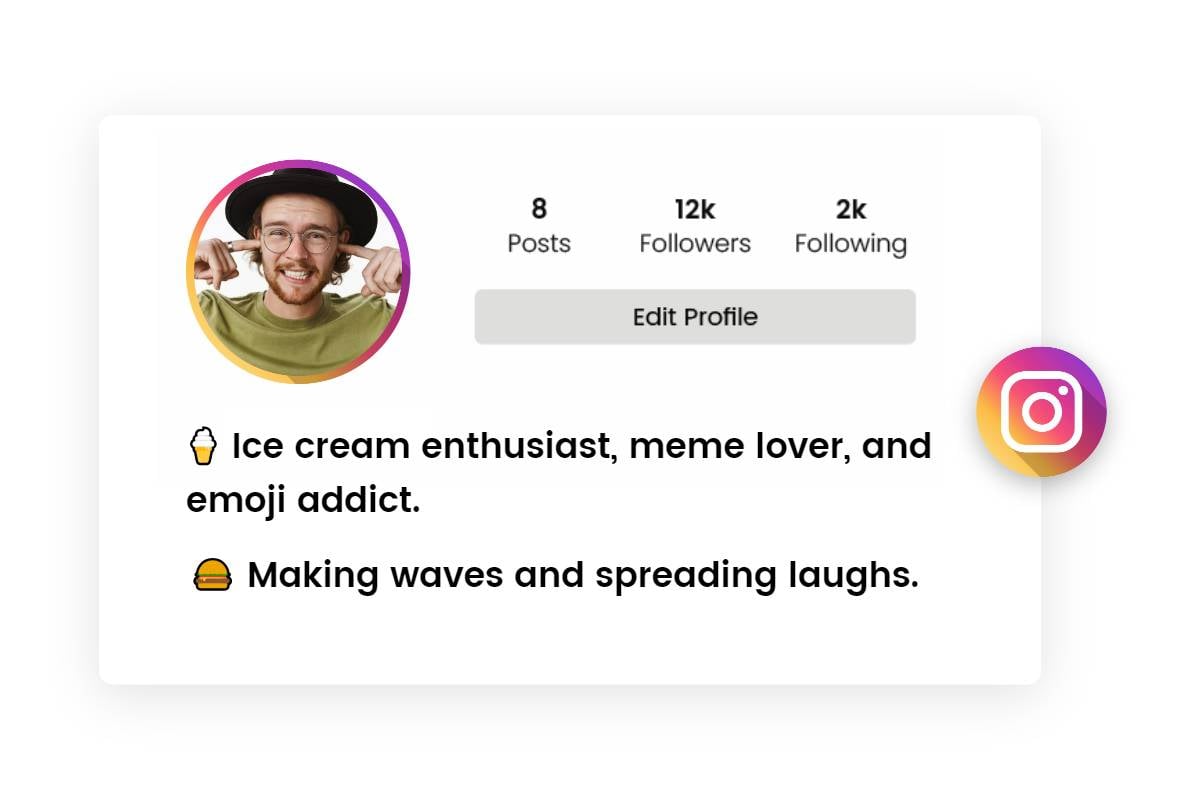 comedy instagram bio