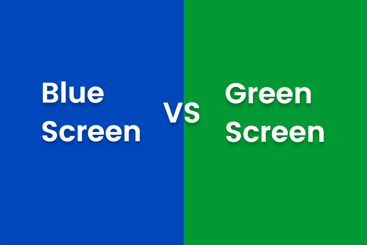 comparison between blue screen and green screen