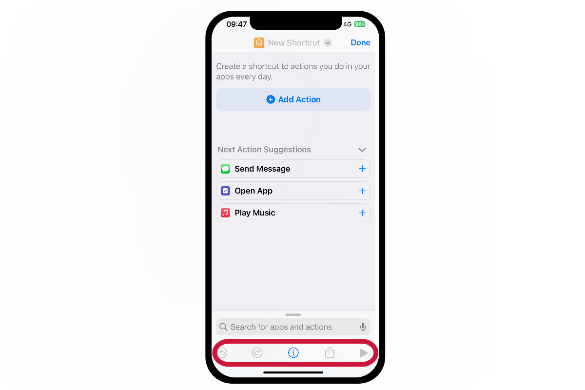 create new shortcuts on iphone to reduce photo file size