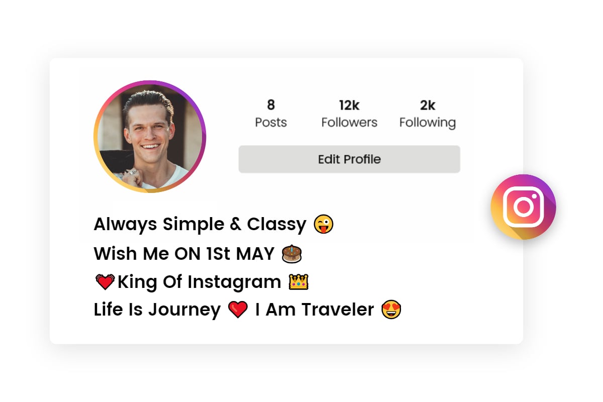 creative instagram bio for boys