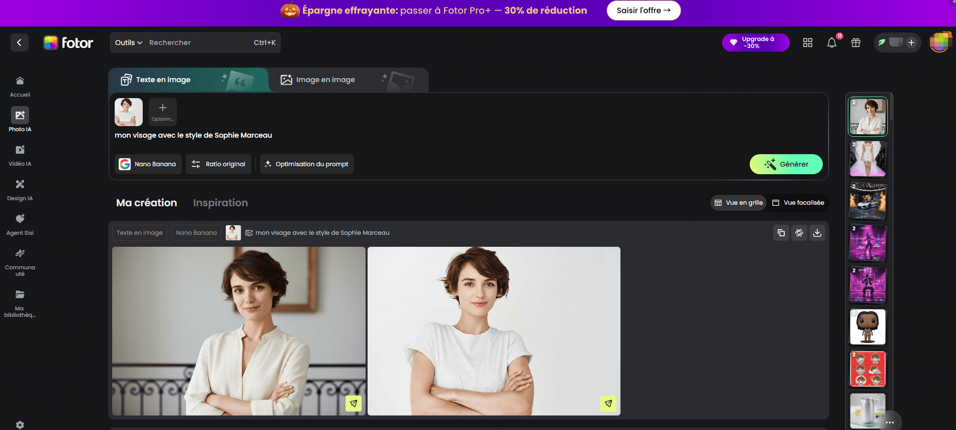 creer une image de celebrite fusionne avec fotor