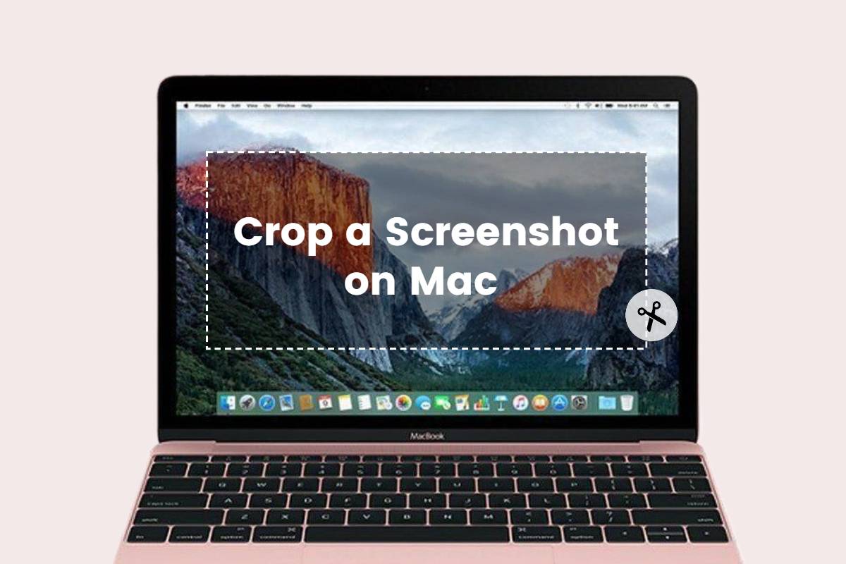 crop screenshot on mac cover with macbook template