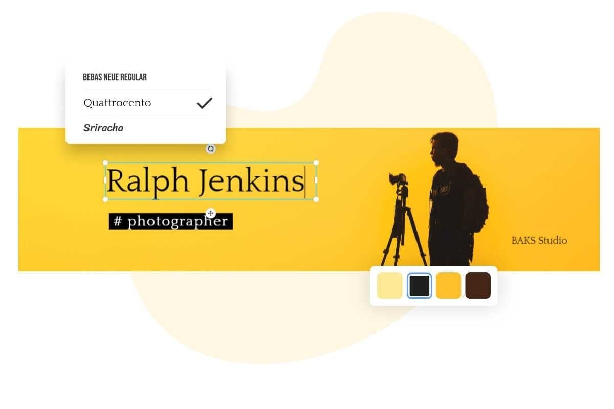 customize the linkedin banner template in fotor online linkedin banner maker