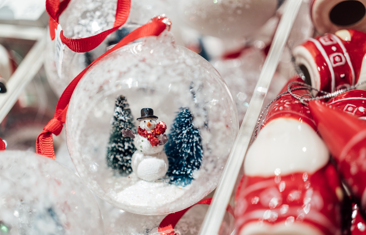 cute christmas decoration snowball